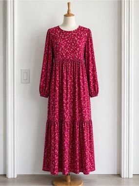 Forever New Raspberry Floral Maxi Dress